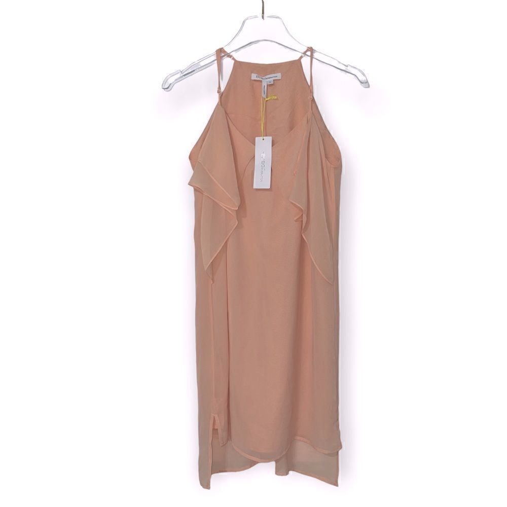 ‎BCBGeneration Chiffon Slip Dress Blush Color Size Small - Picture 3 of 8